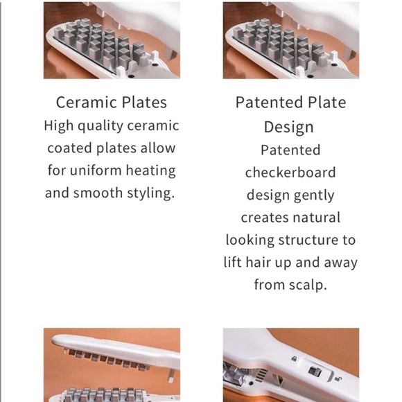 Voloom Classic 1.5 Inch Professional Volumizing Ceramic Hair Iron - White - Picture 3 of 6